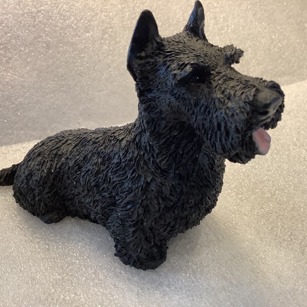 Vintage Castagna Italy Black Scottish Terrier Figurine Resin 1988